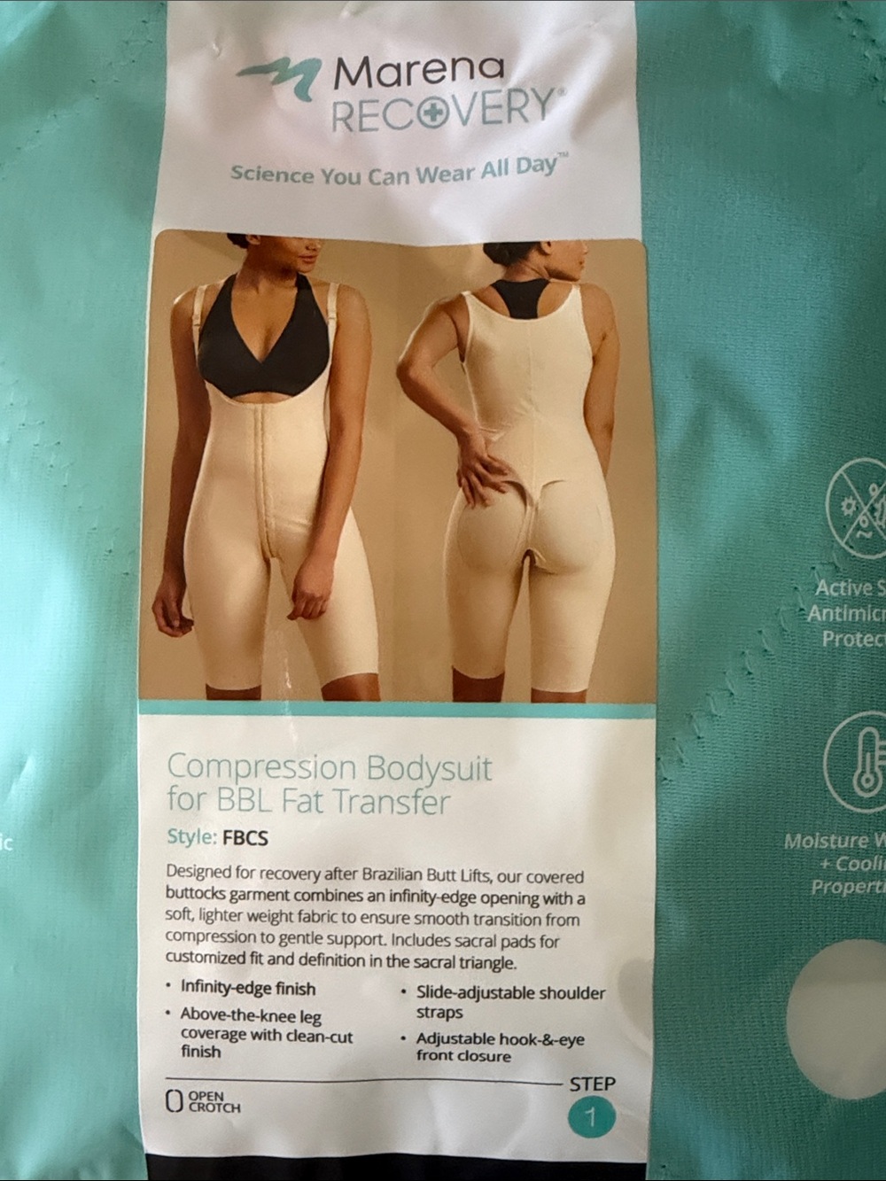 Marena Recovery compression bodysuit for bbl fat transfer size Medium